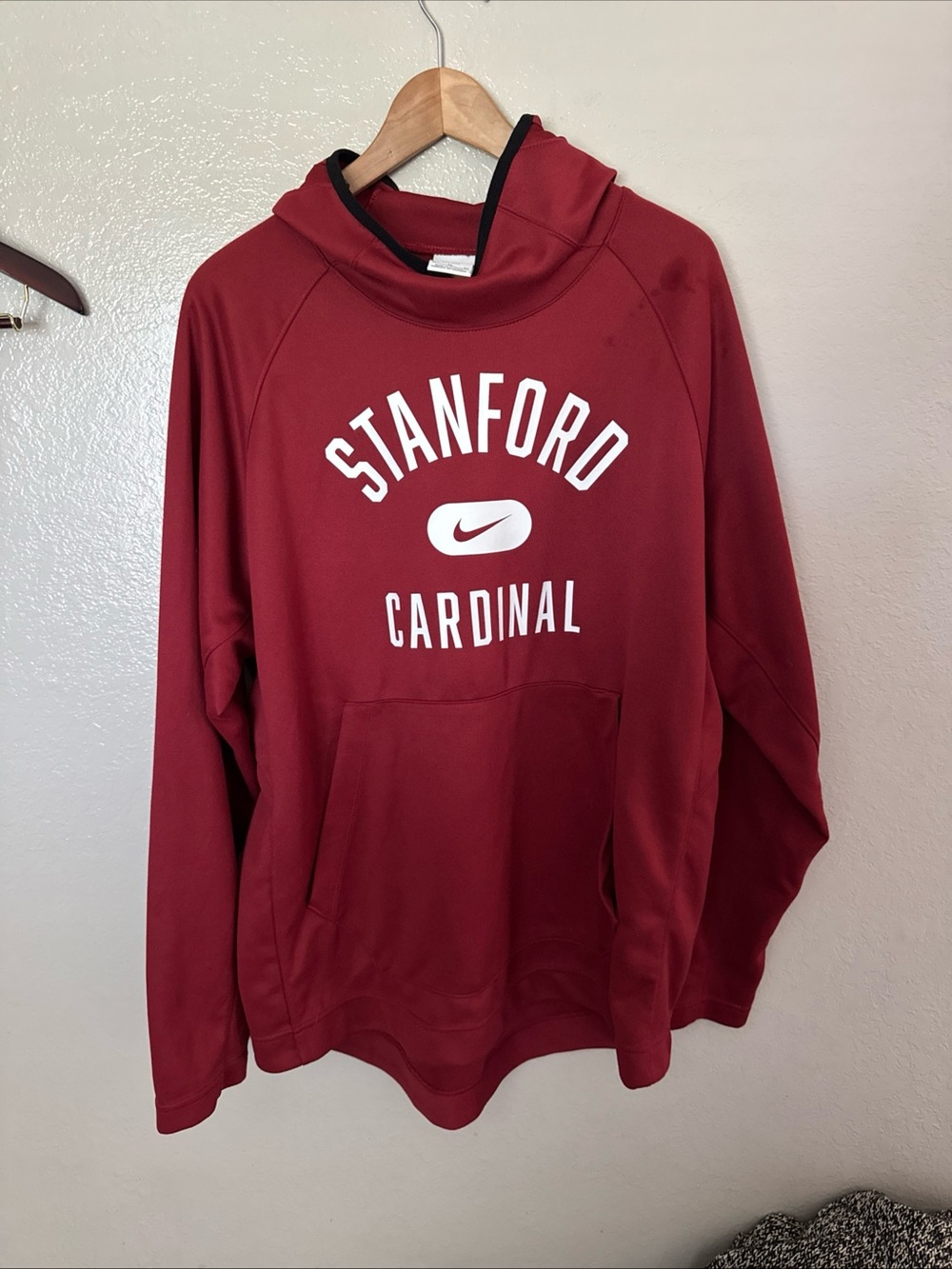 Nike Cardinal Red Stanford Logo Hoodie